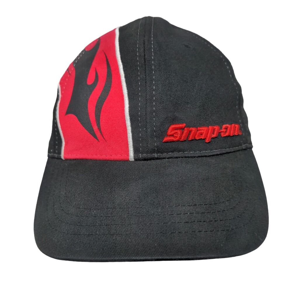 Snap-on Strapback Hat Black OS Adjustable Embroidered Wild Impact Marketing